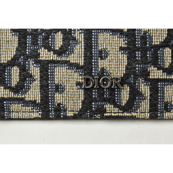 Dior  Blue Oblique Wallet Mini - Picture 1 of 7